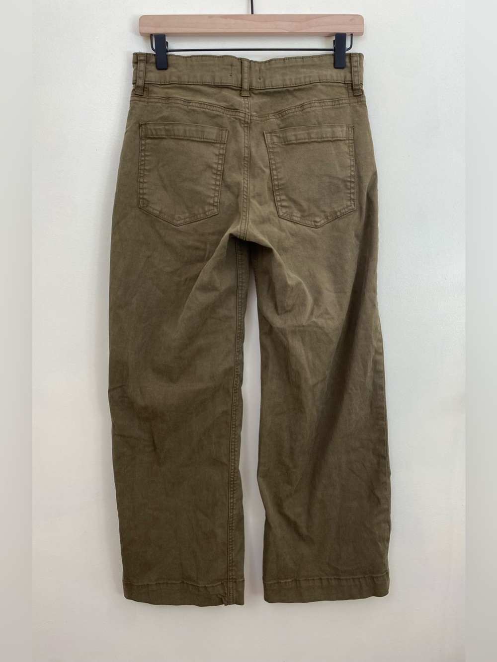 KUT from the Kloth Charlotte High Rise Wide Leg Pants 6 Olive Green Utility - Picture 7 of 9
